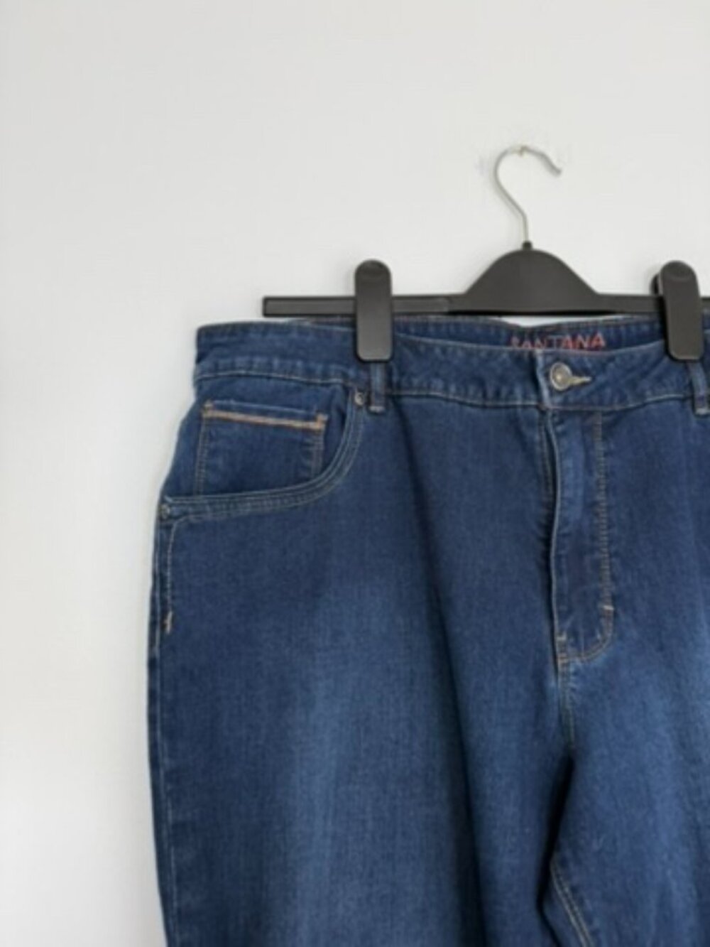 $60 Retail Santana Jeans Dark Wash Straight Leg Denim Size 18x30 Stretch - Picture 3 of 8